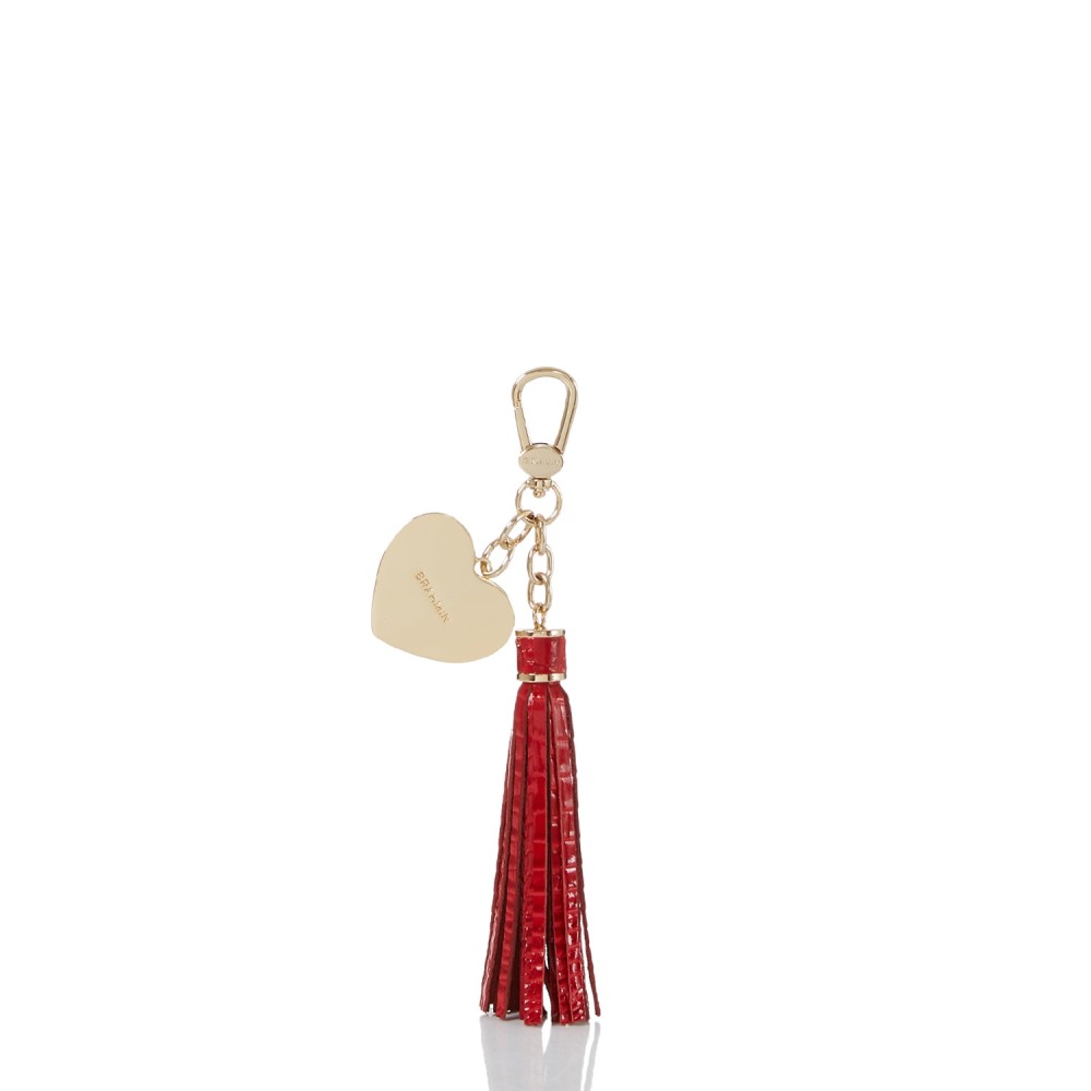 Brahmin Heart Charm Tassel - Carnation Melbourne