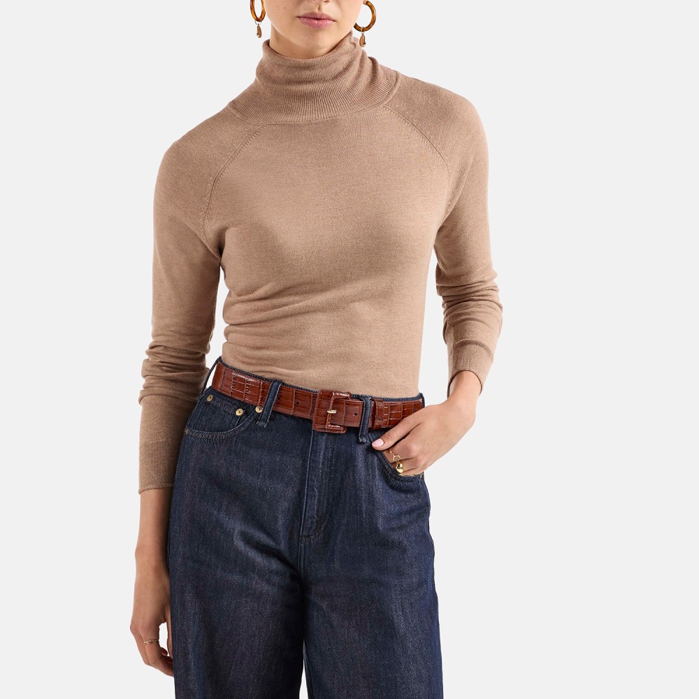 Brahmin Wide Covered Leather Buckle Belt Carnation Classic