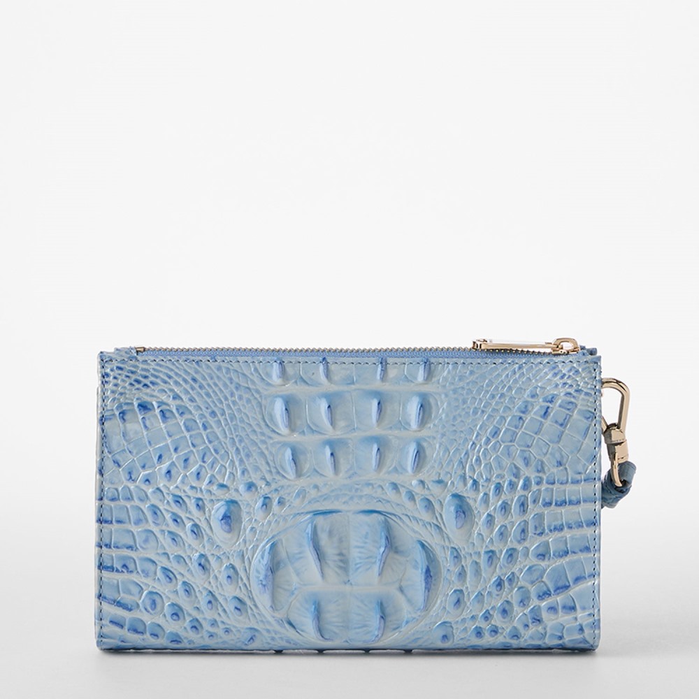 Brahmin Daisy Leather Wristlet - Heavenly Blue Melbourne