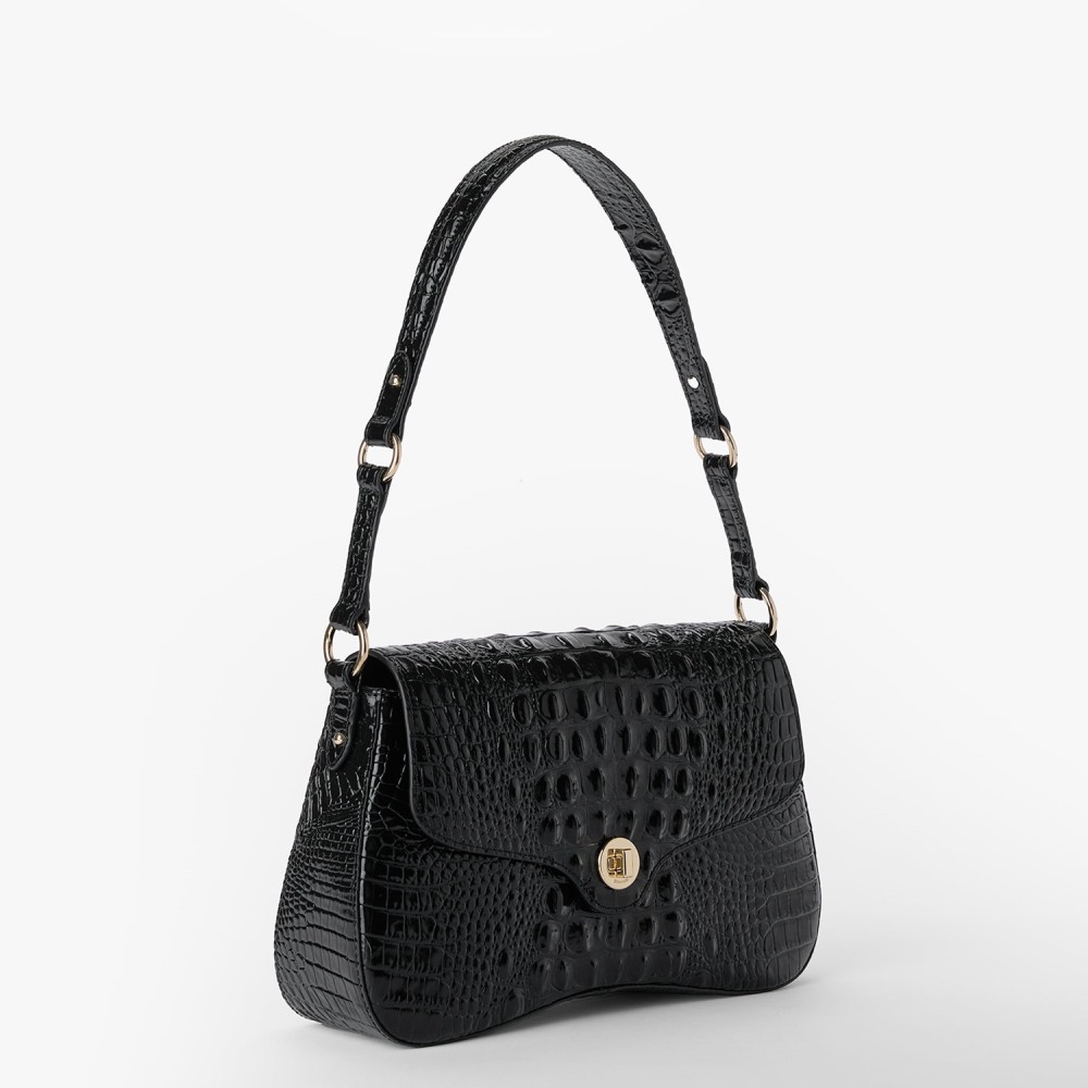 Brahmin Nerida Leather Shoulder Bag - Black