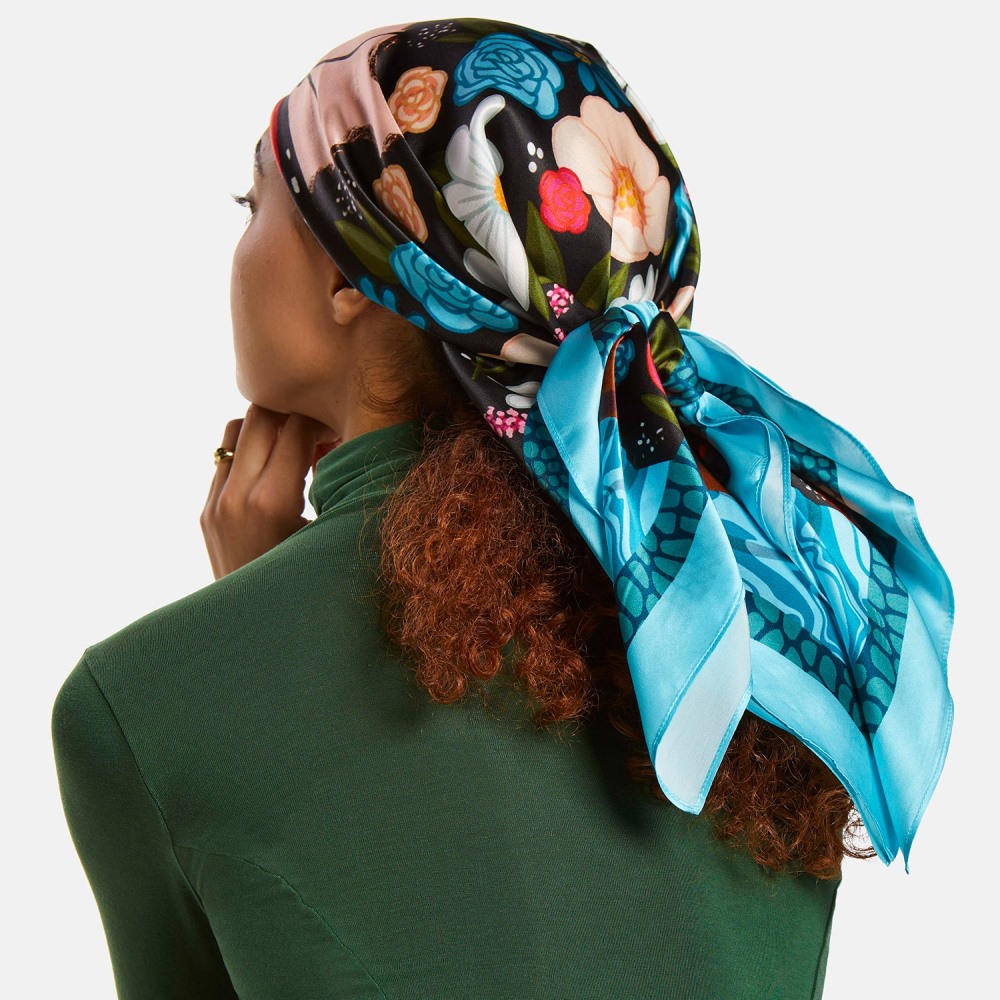 Brahmin Coco Michele Slik Scarf - Ivory-Flourishing
