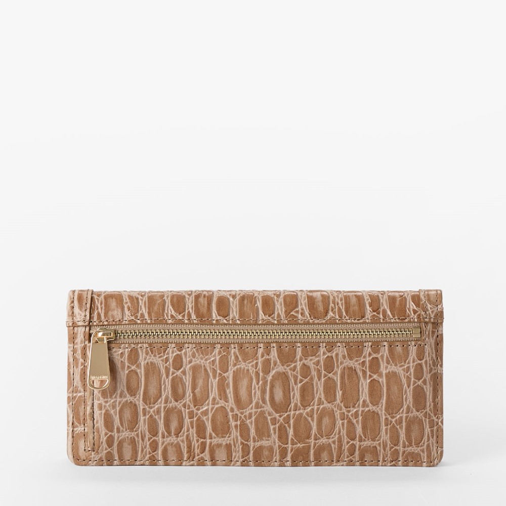 Brahmin Ady Leather Wallet - Timeless Taupe Bayem