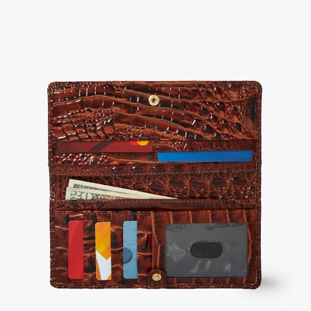 Brahmin Ady Leather Wallet - Timeless Taupe Bayem