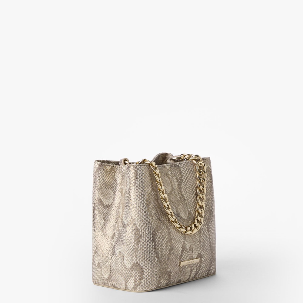 Brahmin Mod Mini Amelia Leather Crossbody - Gold Blissful