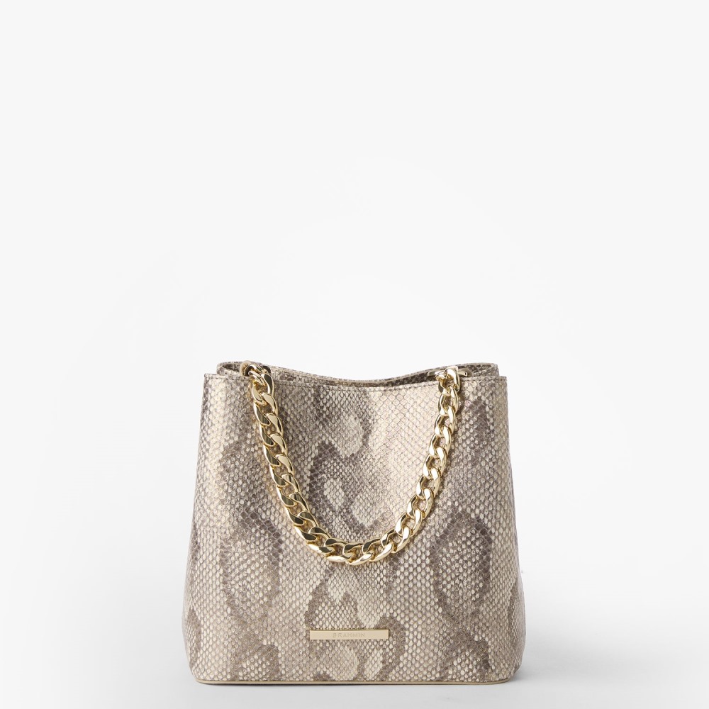 Brahmin Mod Mini Amelia Leather Crossbody - Gold Blissful