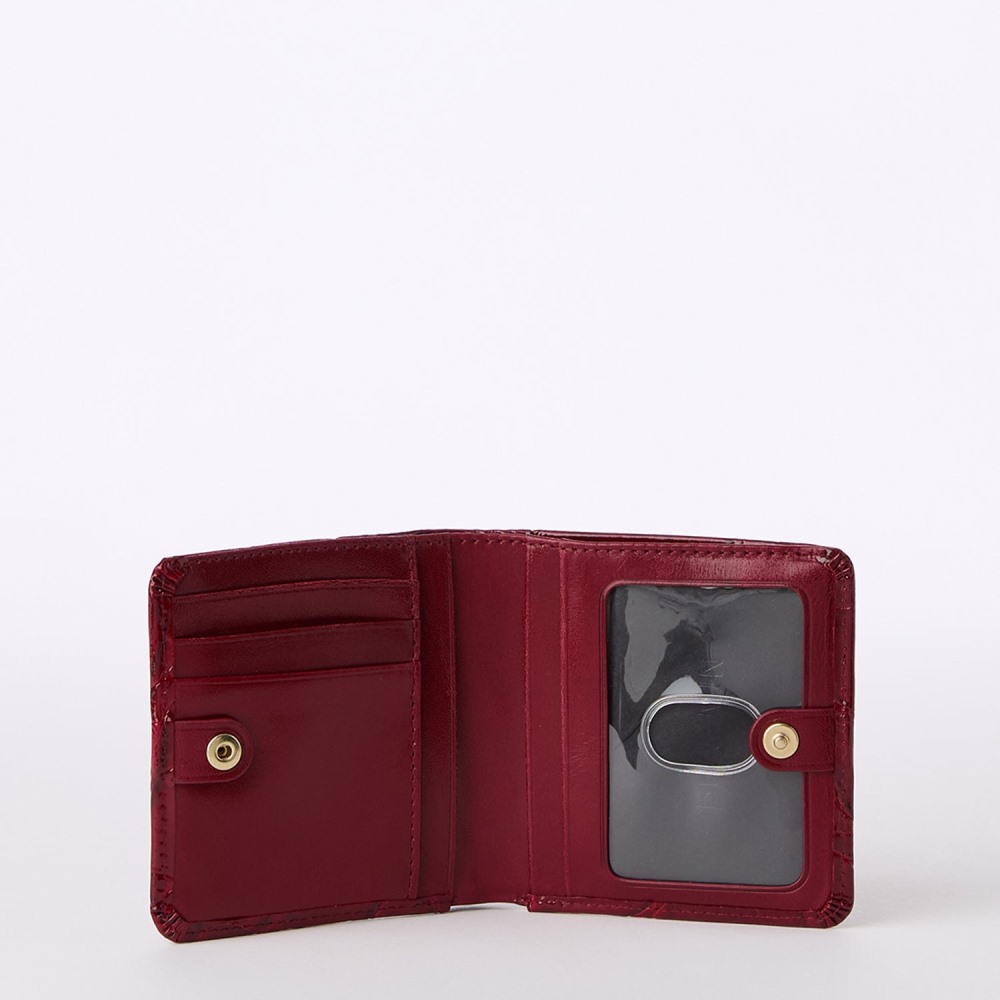 Brahmin Jane Leather Wallet - Red Claudine