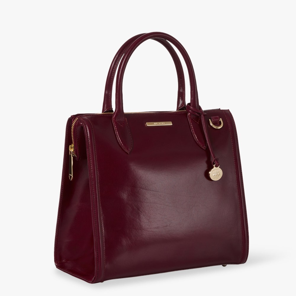 Brahmin Caroline Leather Satchel - Tart Topsail