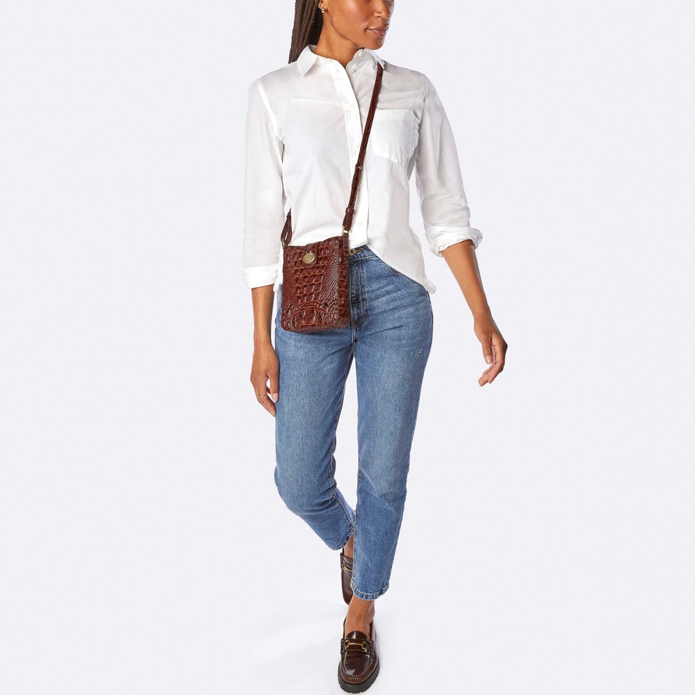 Brahmin Marley Leather Crossbody - Tart Topsail