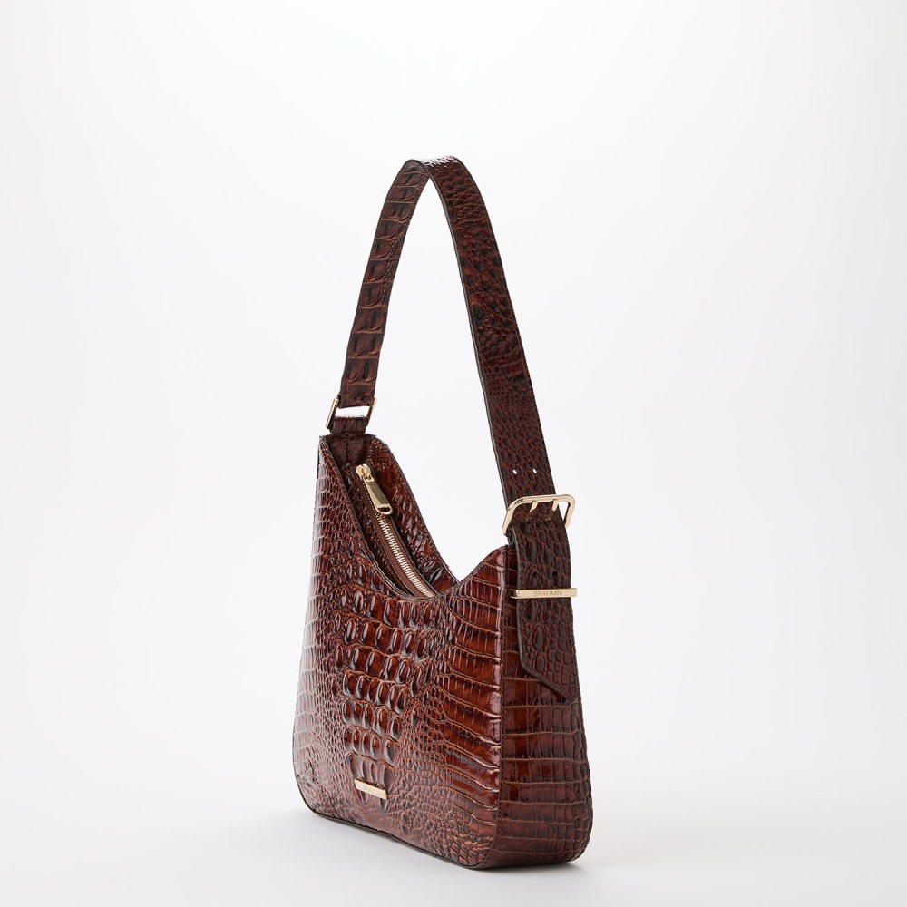 Brahmin Abbott Leather Shoulder Bag - Pecan Melbourne
