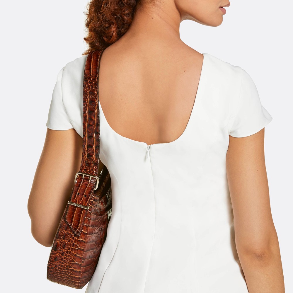 Brahmin Abbott Leather Shoulder Bag - Pecan Melbourne