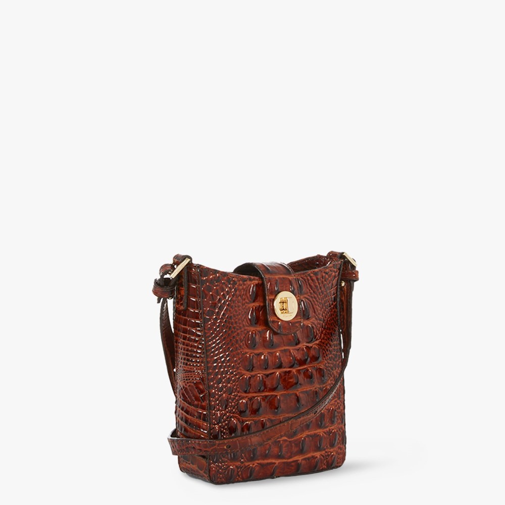 Brahmin Marley Leather Crossbody - Pecan Melbourne