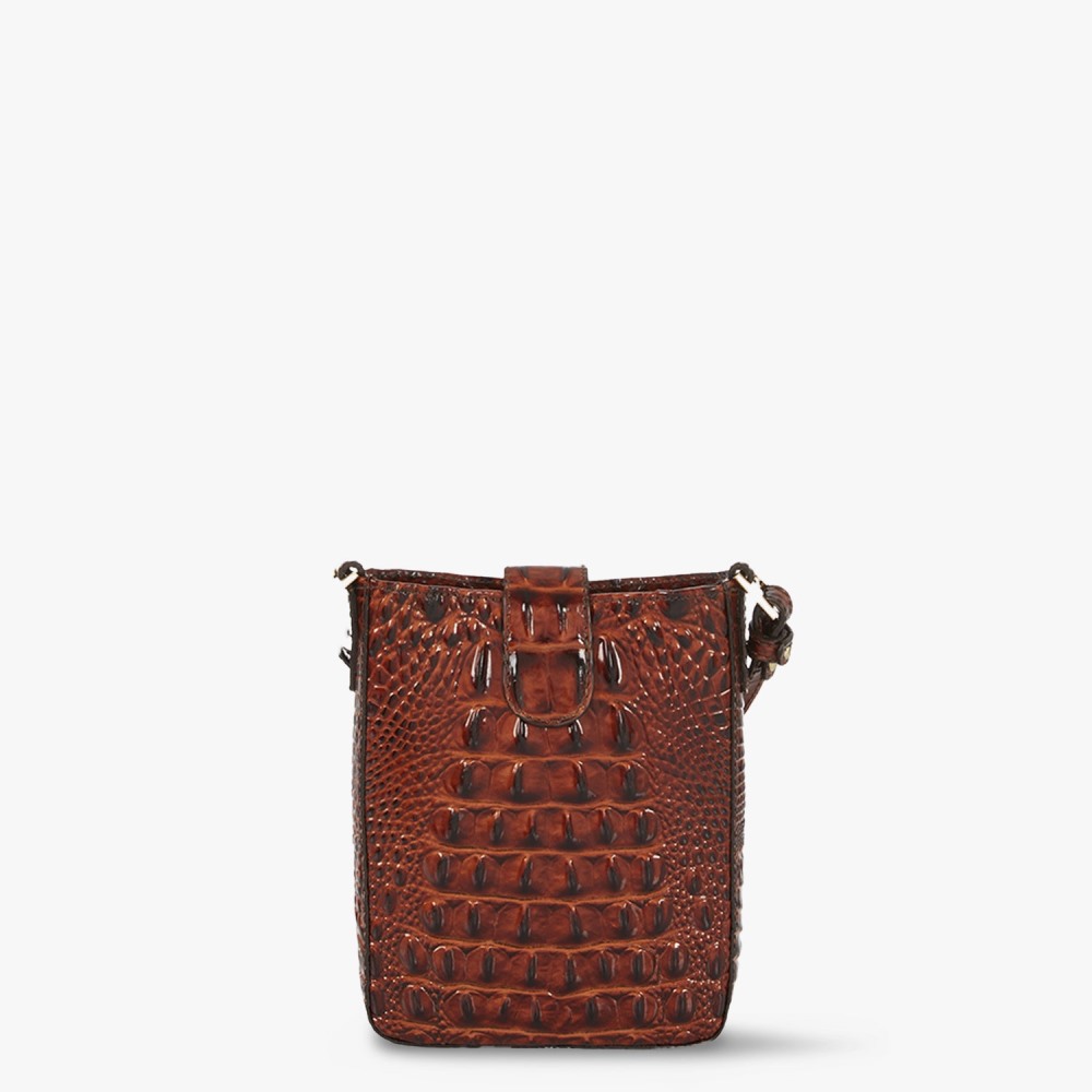 Brahmin Marley Leather Crossbody - Pecan Melbourne