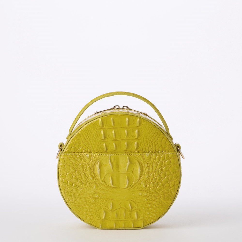 Brahmin Lane Leather Crossbody - Chartreuse Melbourne