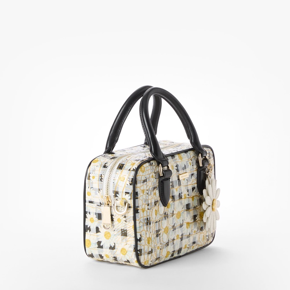 Brahmin Mara Leather Satchel - Multi Petaline