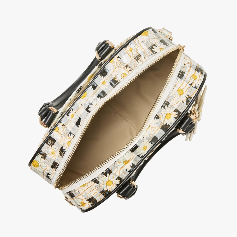 Brahmin Mara Leather Satchel - Multi Petaline