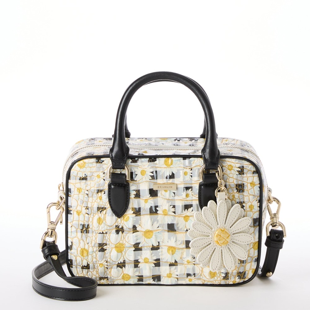 Brahmin Mara Leather Satchel - Multi Petaline
