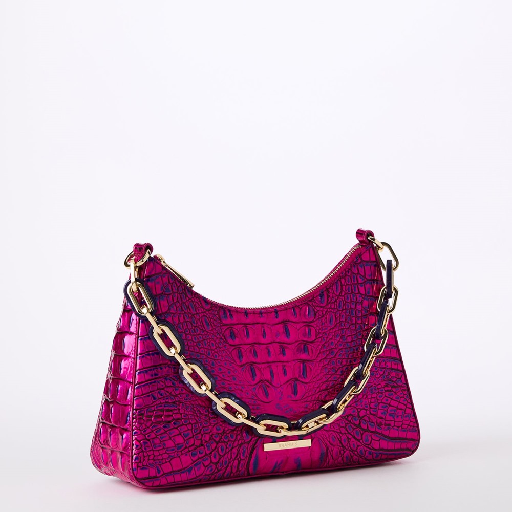 Brahmin Mod Esme Leather Shoulder Bag - Voltage Violet