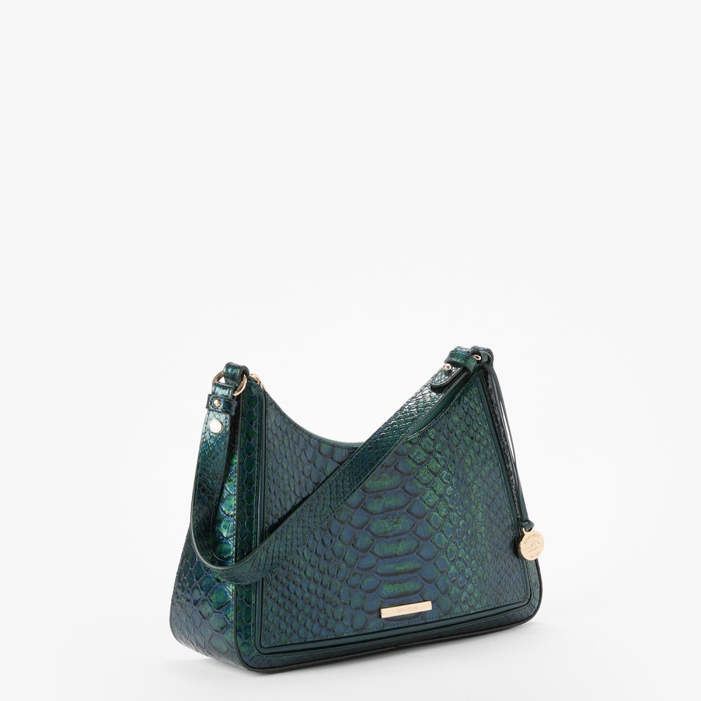 Brahmin Esme Leather Shoulder Bag - Evergreen Kalopsia