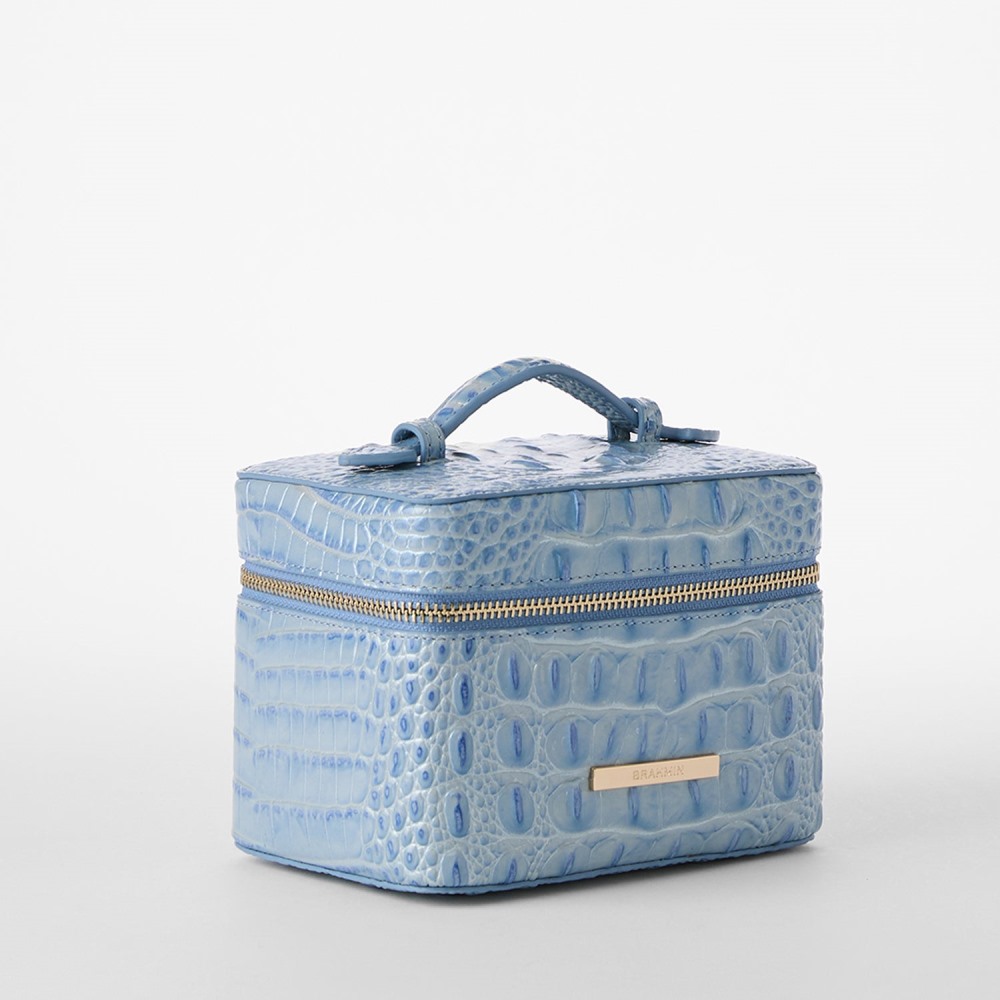 Brahmin Small Charmaine Leather Make-up Case - Heavenly Blue Melbourne