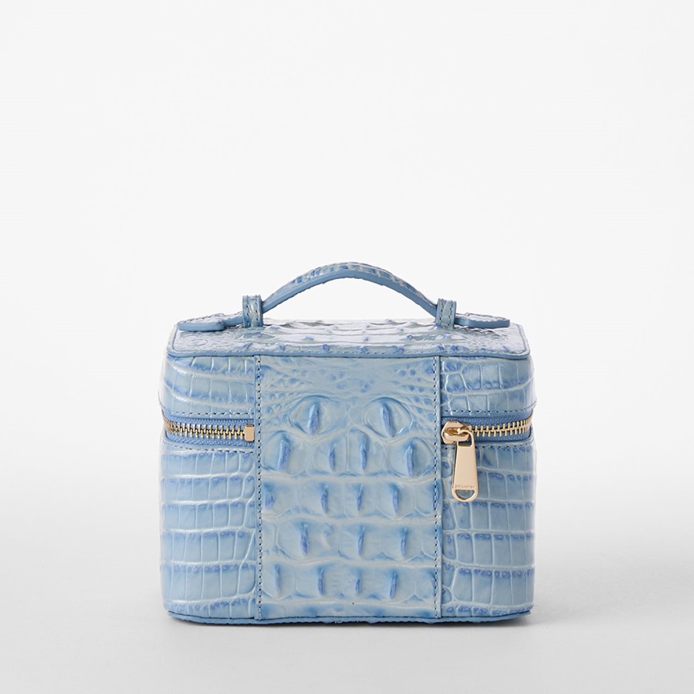Brahmin Small Charmaine Leather Make-up Case - Heavenly Blue Melbourne