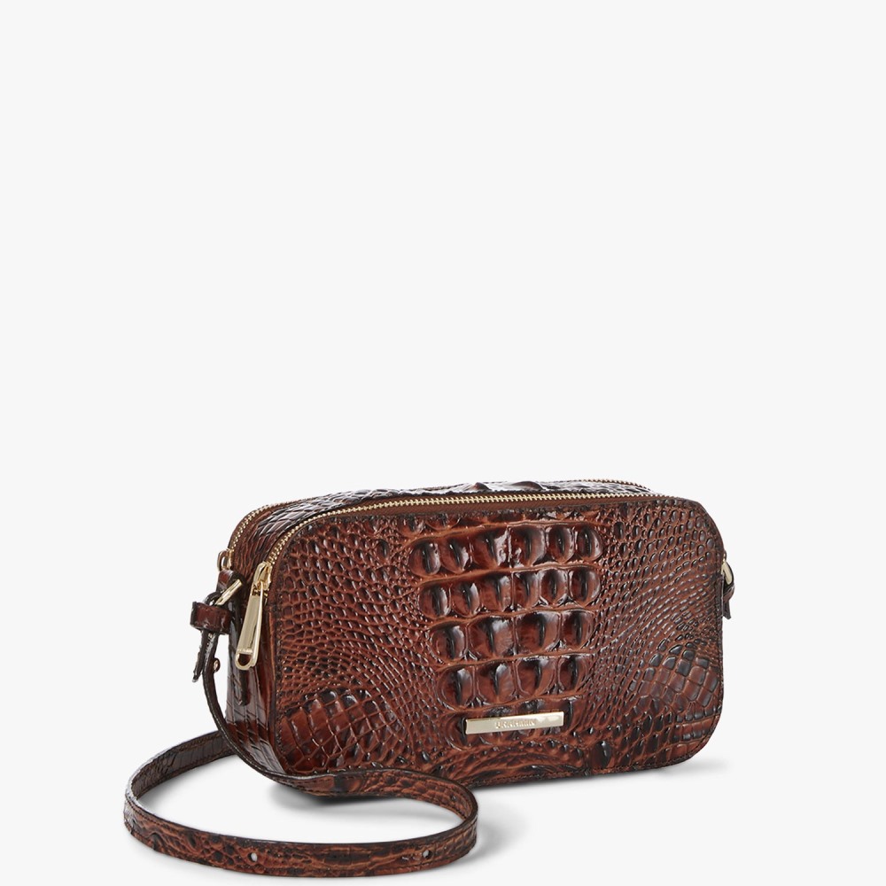 Brahmin Danica Leather Crossbody - Pecan Melbourne