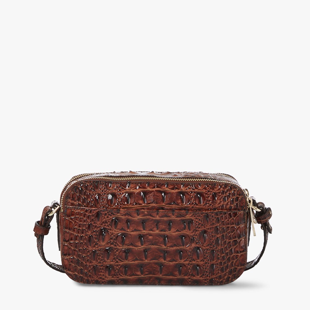 Brahmin Danica Leather Crossbody - Pecan Melbourne