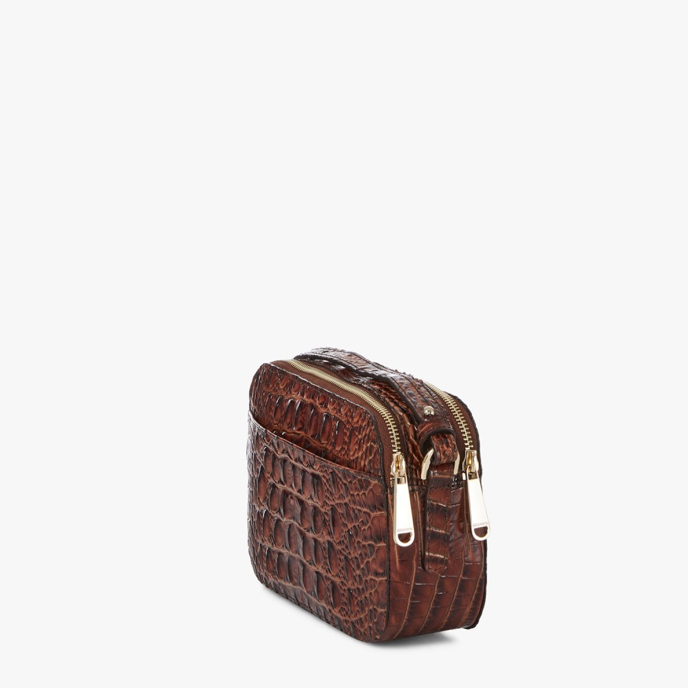 Brahmin Danica Leather Crossbody - Pecan Melbourne