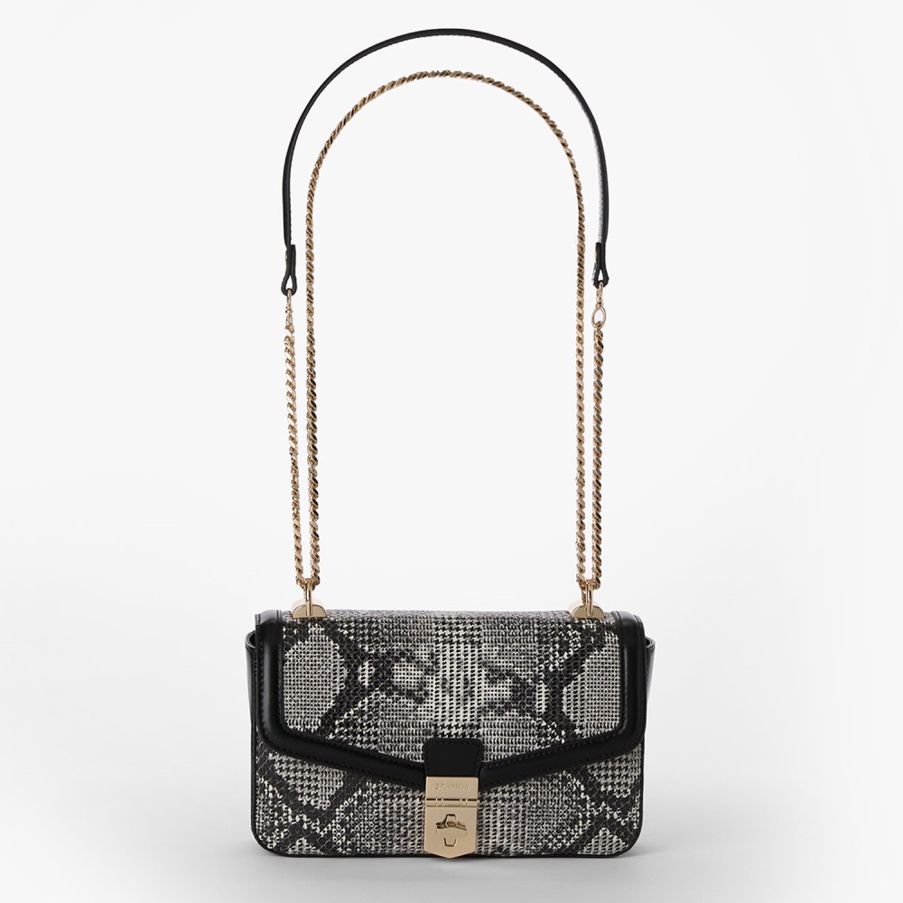 Brahmin Rosa Leather Crossbody - Black Spark