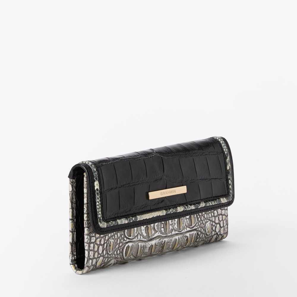 Brahmin Cordelia Leather Wallet - Chrome Azurine