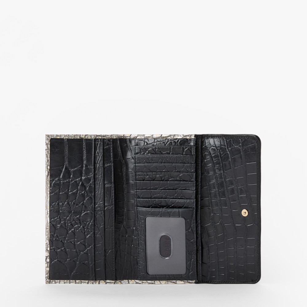 Brahmin Cordelia Leather Wallet - Chrome Azurine