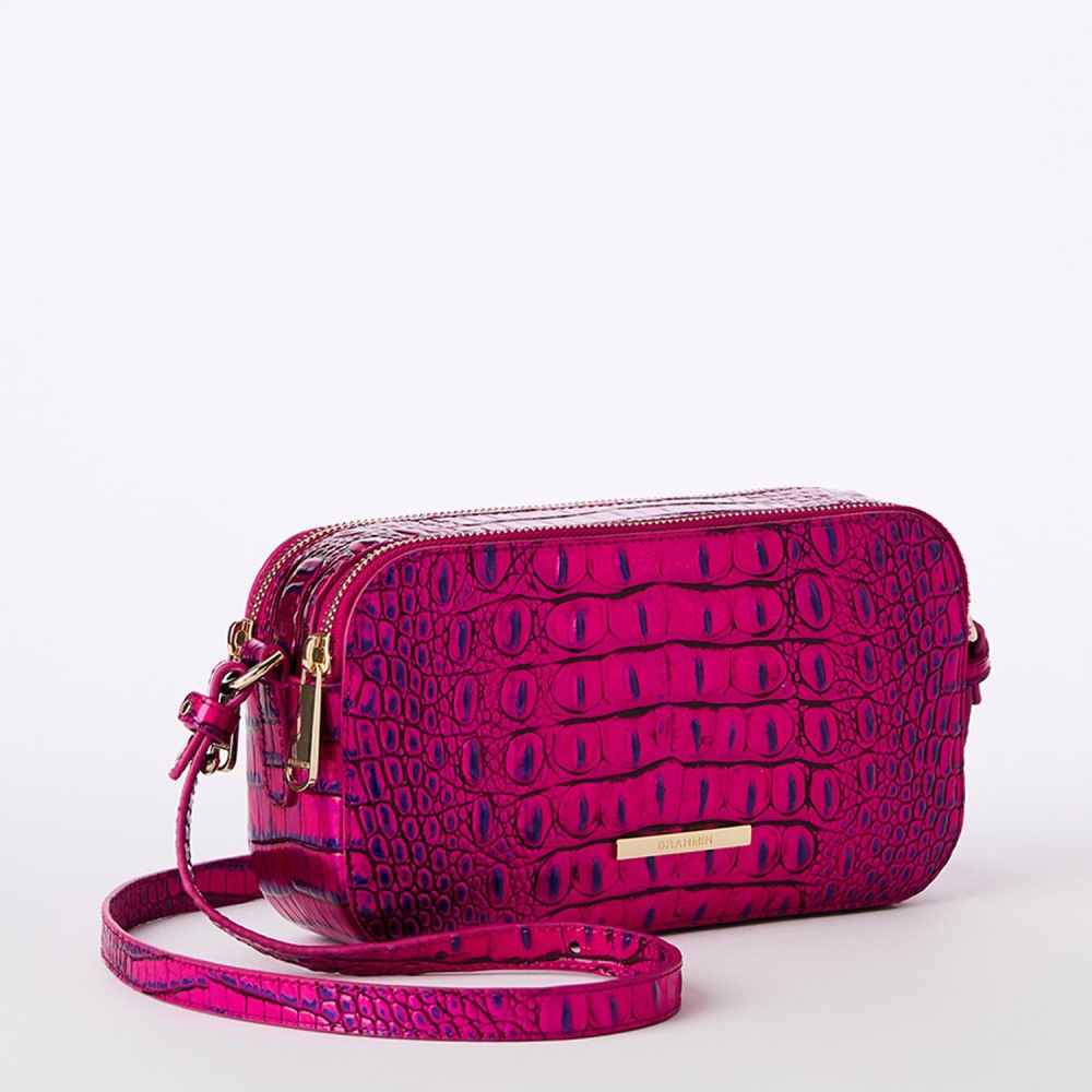 Brahmin Danica Leather Crossbody - Voltage Violet
