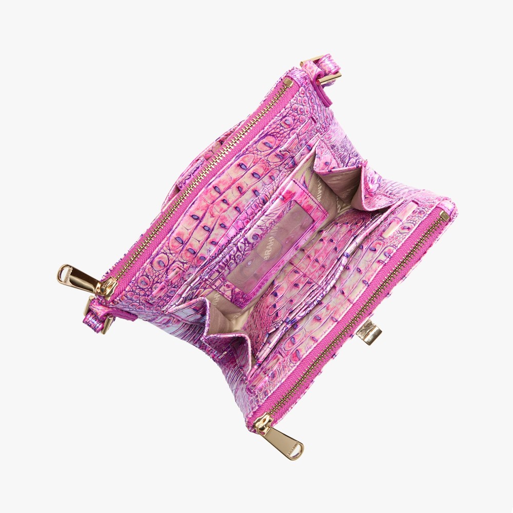 Brahmin Mina Leather Crossbody - Purple Iris Melbourne