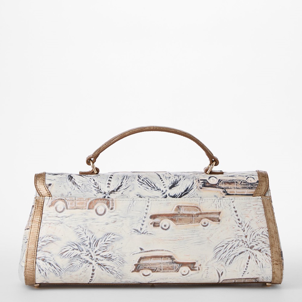 Brahmin Dayan Leather Satchel - Ivory Copa Cabana