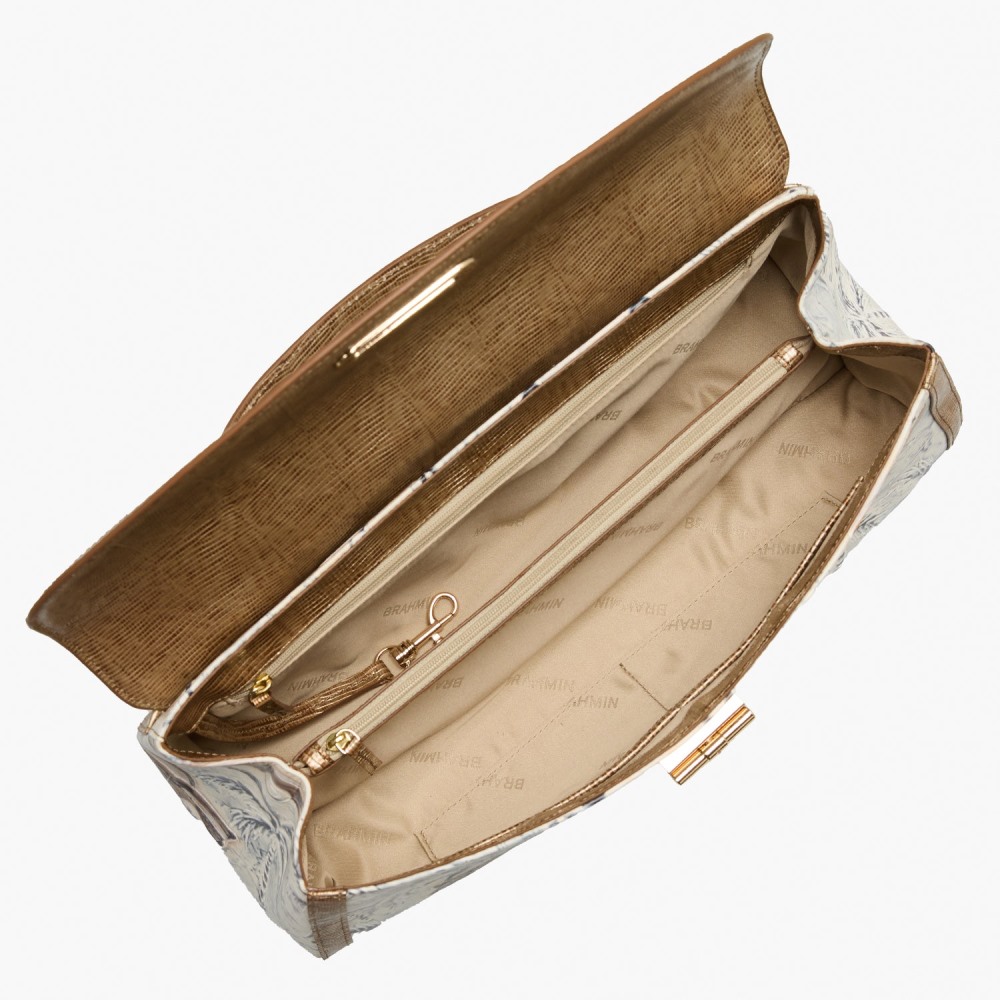Brahmin Dayan Leather Satchel - Ivory Copa Cabana