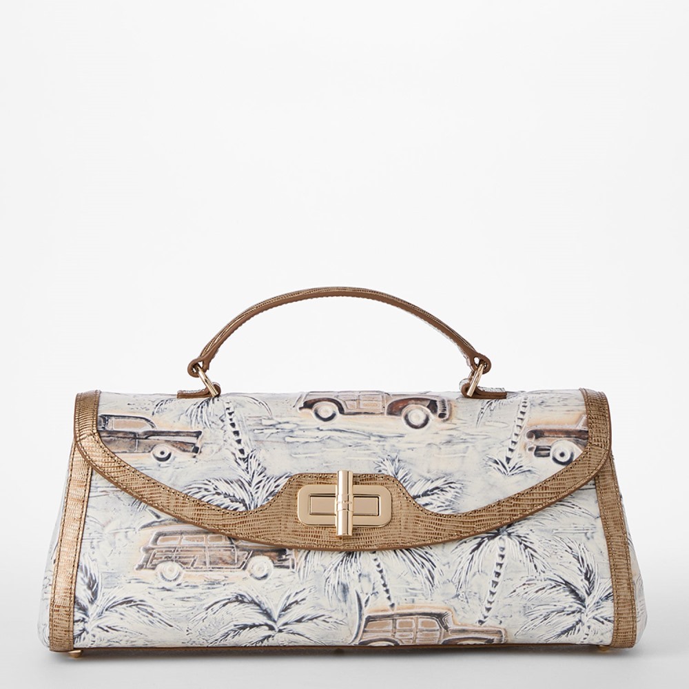 Brahmin Dayan Leather Satchel - Ivory Copa Cabana