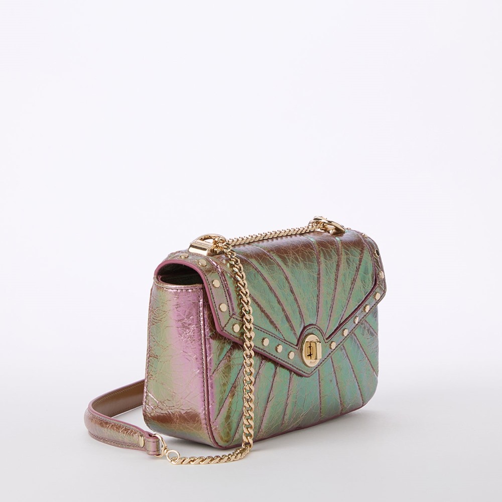 Brahmin Rosa Leather Crossbody - Rose Gold Alectrona