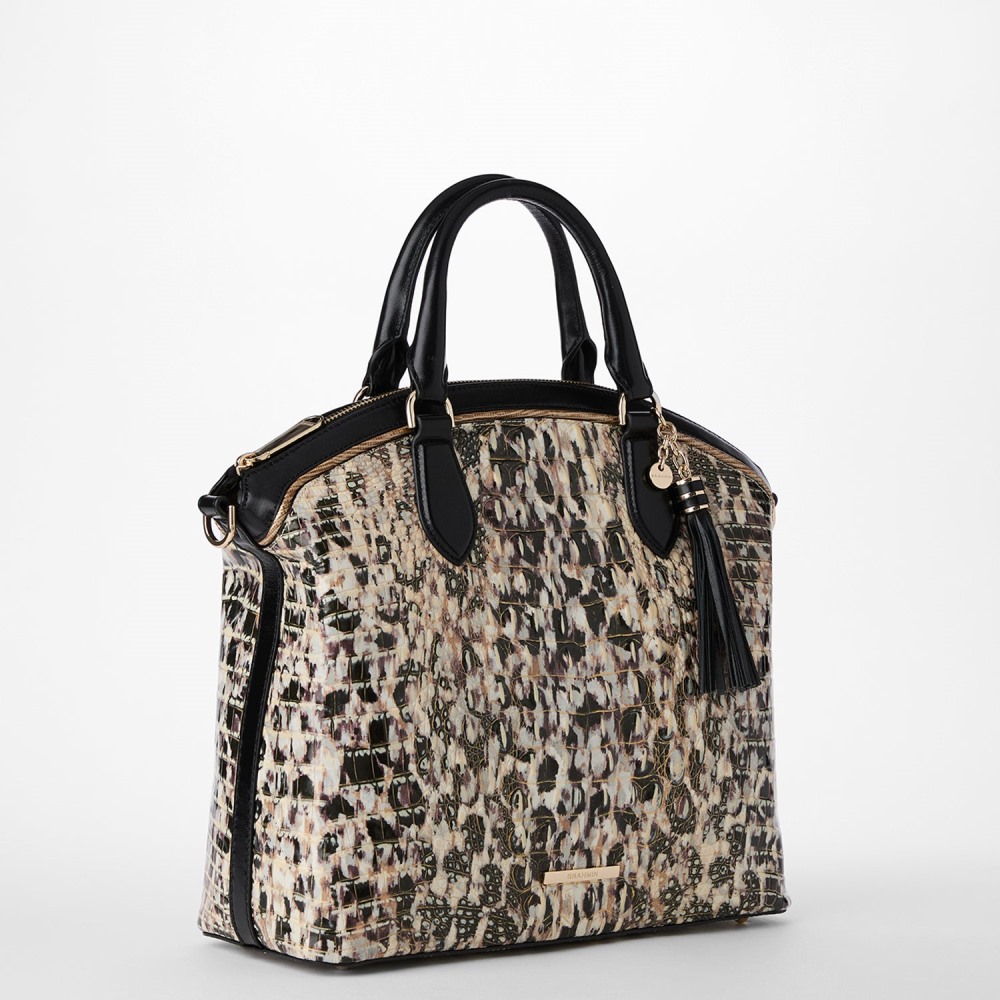 Brahmin Large Duxbury Leather Satchel - Multi Pellham