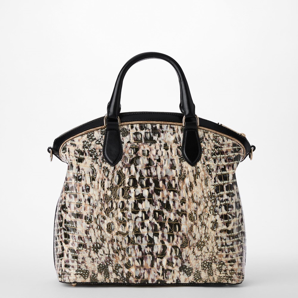 Brahmin Large Duxbury Leather Satchel - Multi Pellham