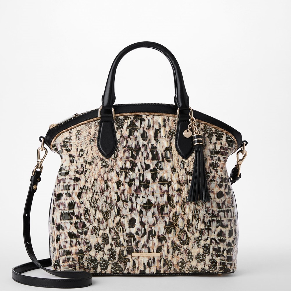 Brahmin Large Duxbury Leather Satchel - Multi Pellham