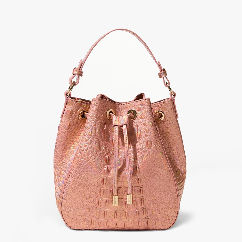 Brahmin Melinda Leather Bucket Bag - Rose Gold Melbourne