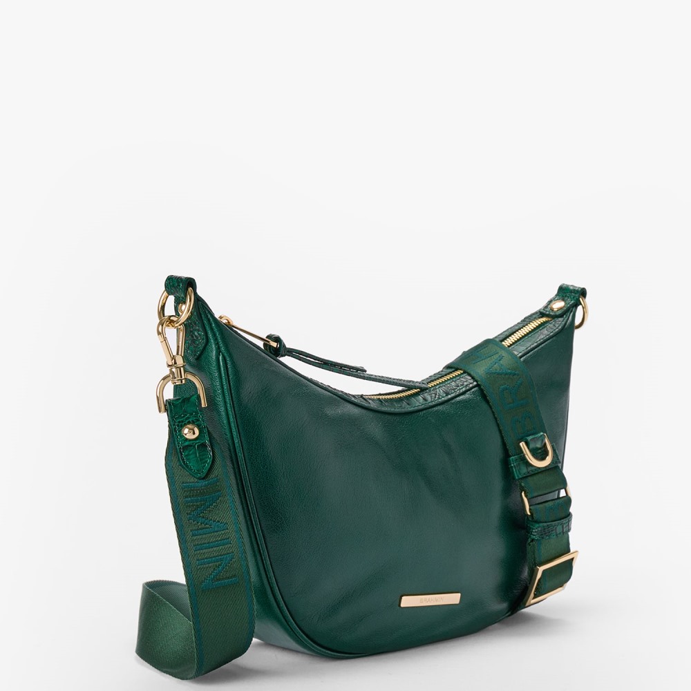 Brahmin Percy Leather Crossbody - Green Jupiter
