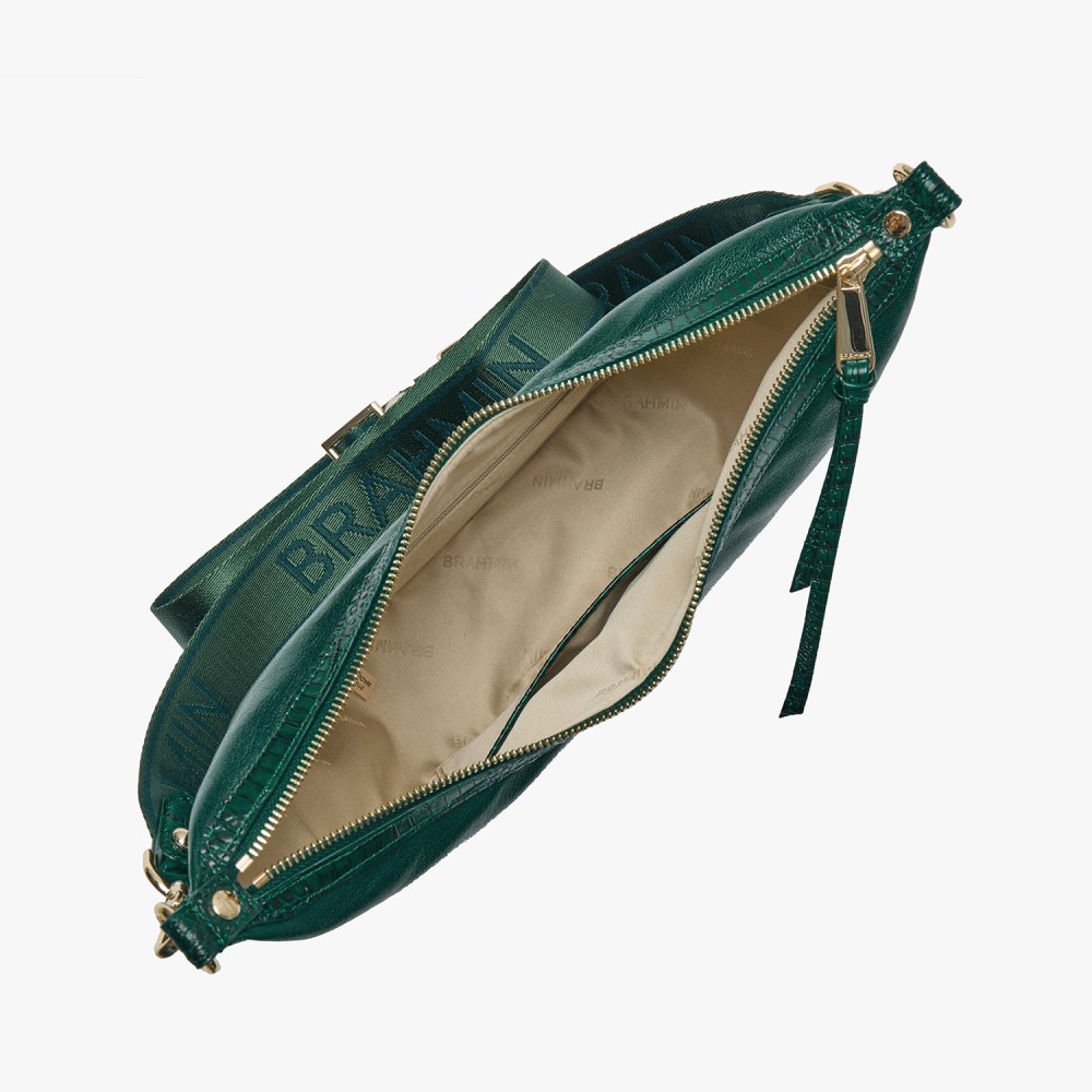 Brahmin Percy Leather Crossbody - Green Jupiter