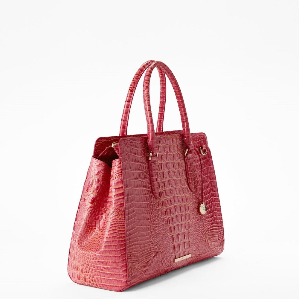 Brahmin Finley Carryall - Coral Snapdragon Melbourne