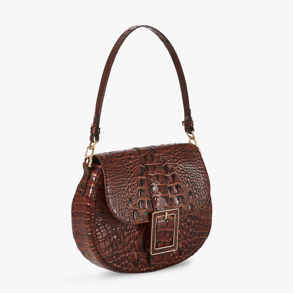 Brahmin Cynthia Leather Shoulder Bag - Pecan Melbourne