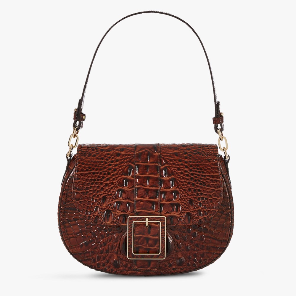 Brahmin Cynthia Leather Shoulder Bag - Pecan Melbourne