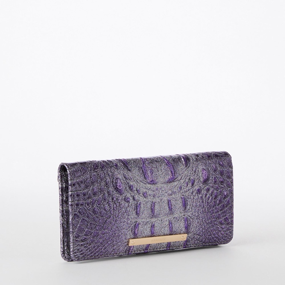 Brahmin Ady Leather Wallet - Purple Glitter Melbourne