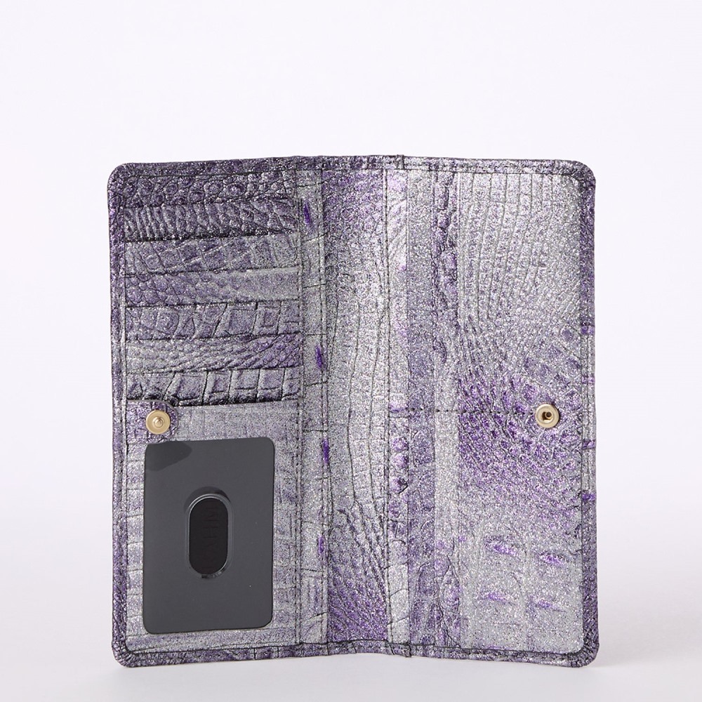 Brahmin Ady Leather Wallet - Purple Glitter Melbourne