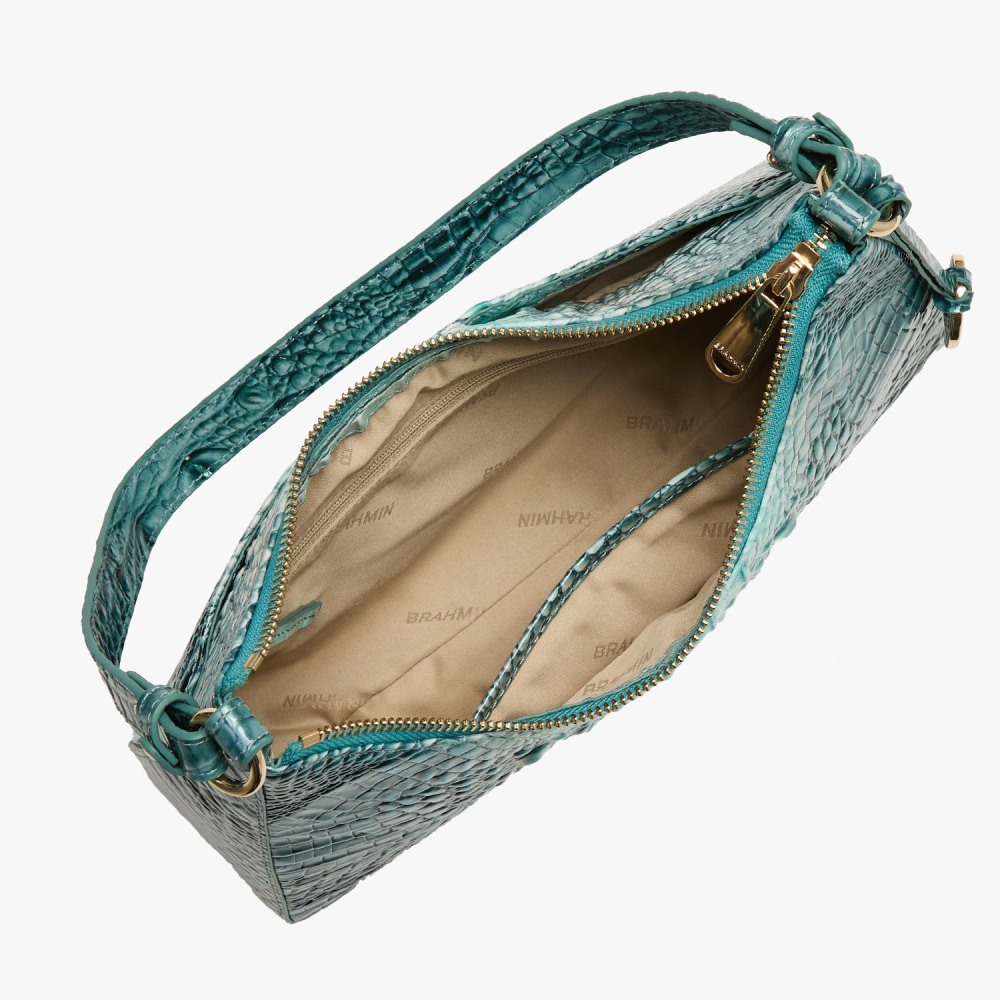 Brahmin Esme Leather Shoulder Bag - Spearmint Ombre Melbourne