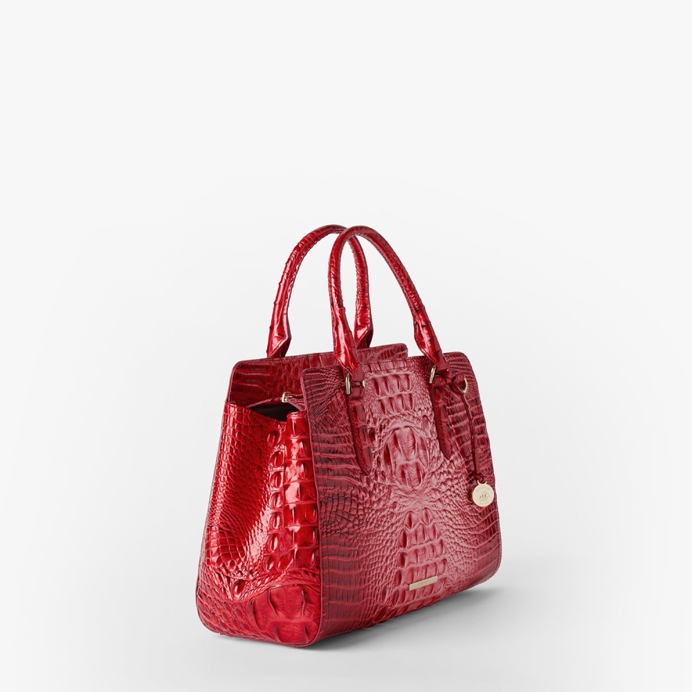 Brahmin Small Finely Leather Satchel - Embrace Ombre Melbourne