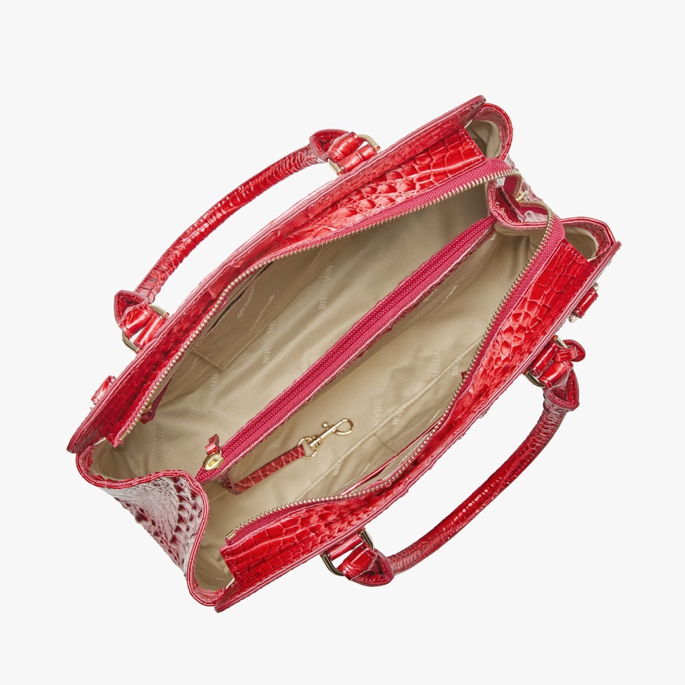 Brahmin Small Finely Leather Satchel - Embrace Ombre Melbourne